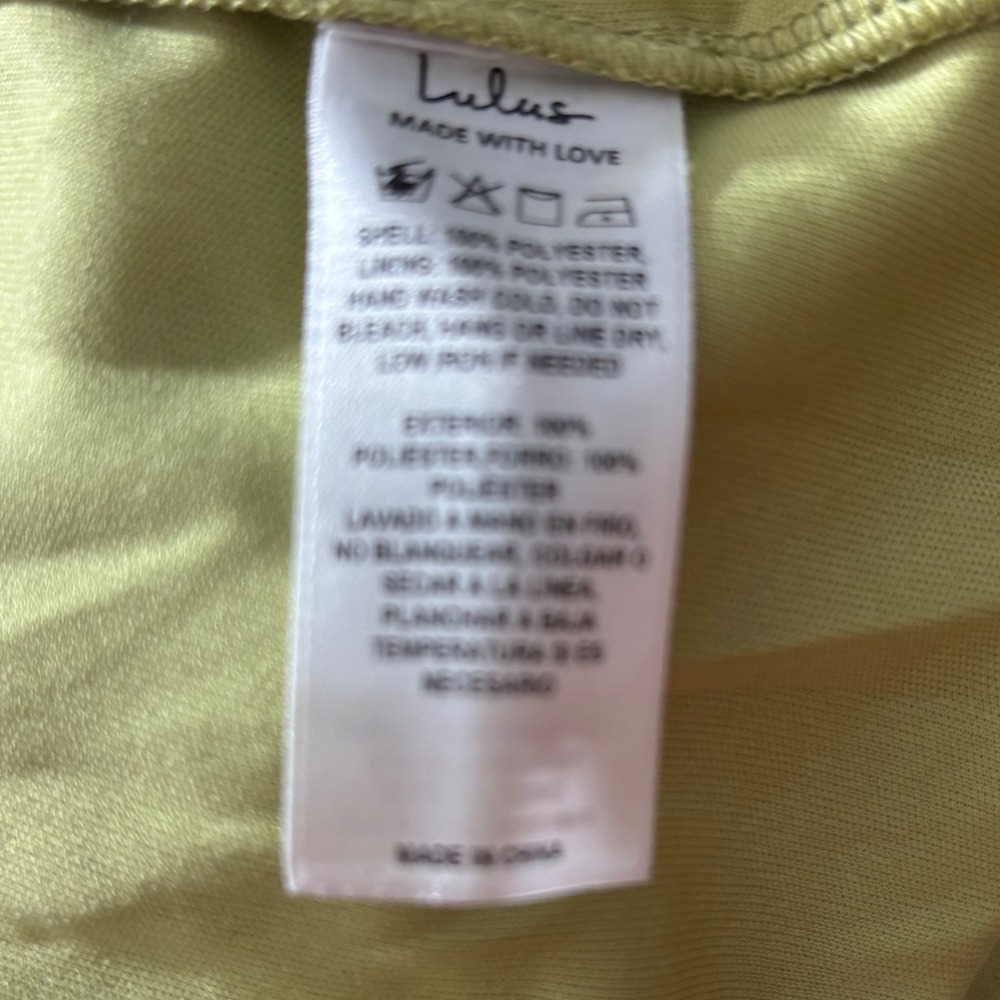Lulu's Danalee Lime Green Embroidered MIdid Dress sz LG NWT - Picture 6 of 12